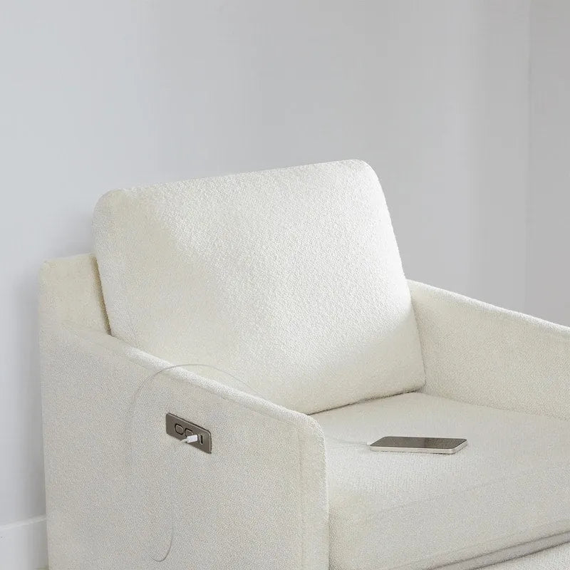 Power Swivel Recliner Accent Chair Wall Hugger with USB & Type-C Ports
