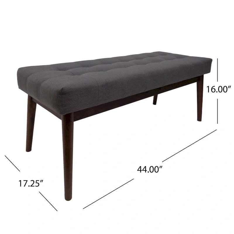 Tufted Fabric Ottoman Bench