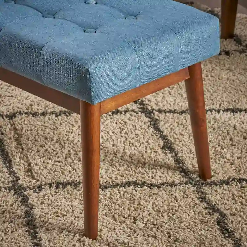 Tufted Fabric Ottoman Bench