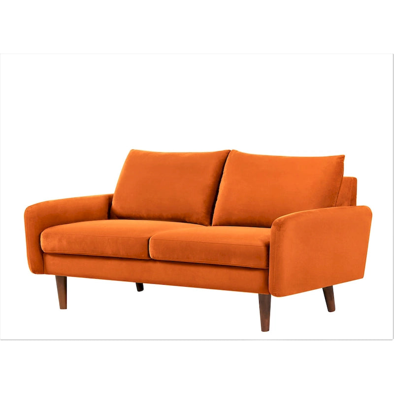 58W-Samtsofa mit spitz zulaufenden Beinen - moderner europäischer Stil