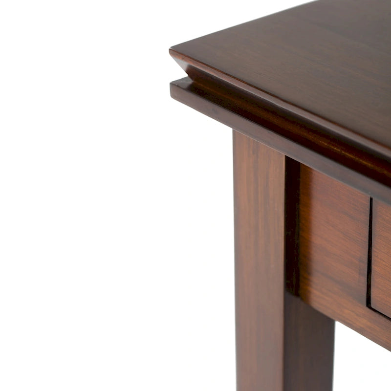 Solid Wood 21-inch Square Transitional End Side Table with Drawer