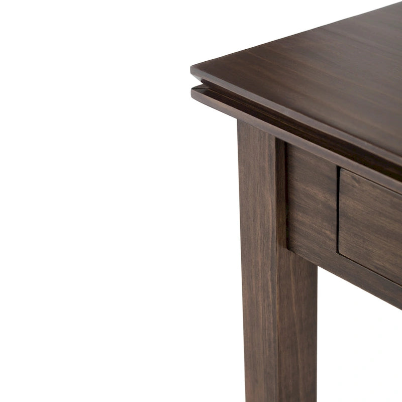 Solid Wood 21-inch Square Transitional End Side Table with Drawer