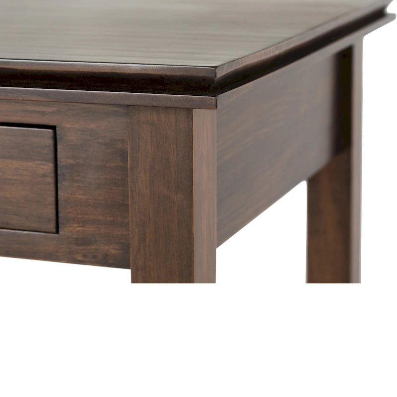 Solid Wood 21-inch Square Transitional End Side Table with Drawer