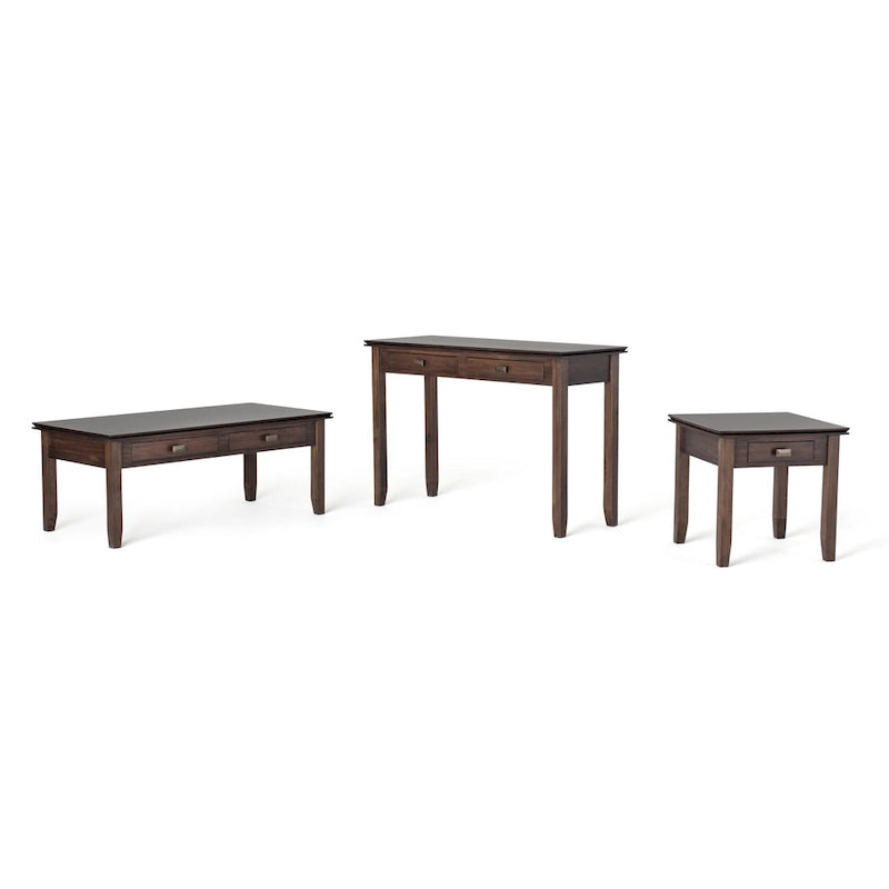 Solid Wood 21-inch Square Transitional End Side Table with Drawer