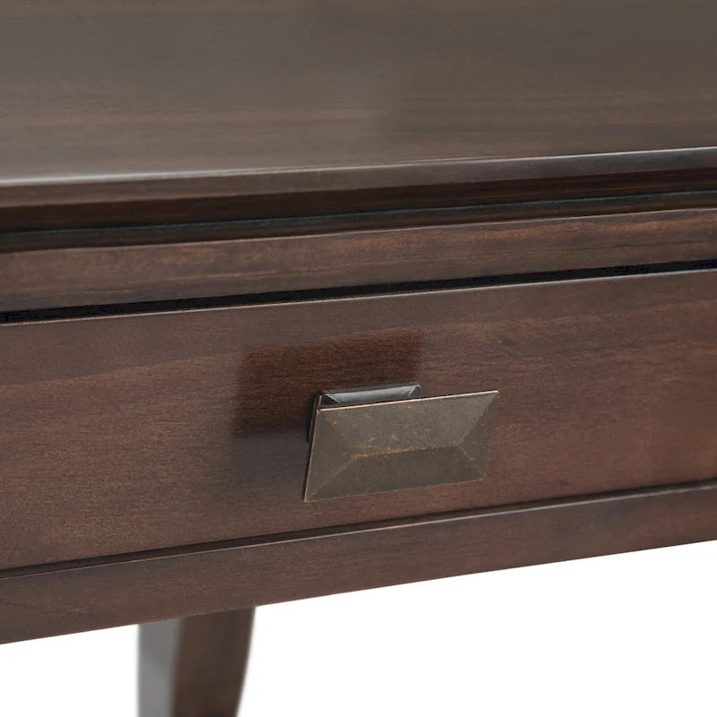 Solid Wood 21-inch Square Transitional End Side Table with Drawer