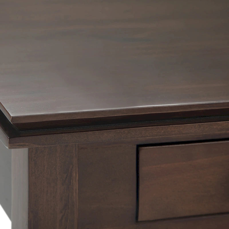 Solid Wood 21-inch Square Transitional End Side Table with Drawer