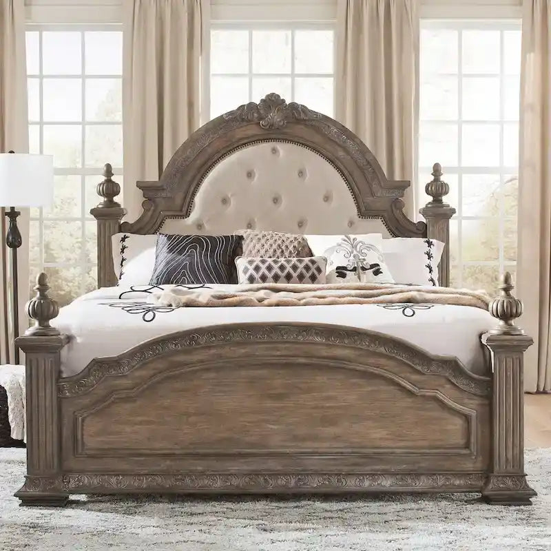Himmelbett mit Kastanien-Finish