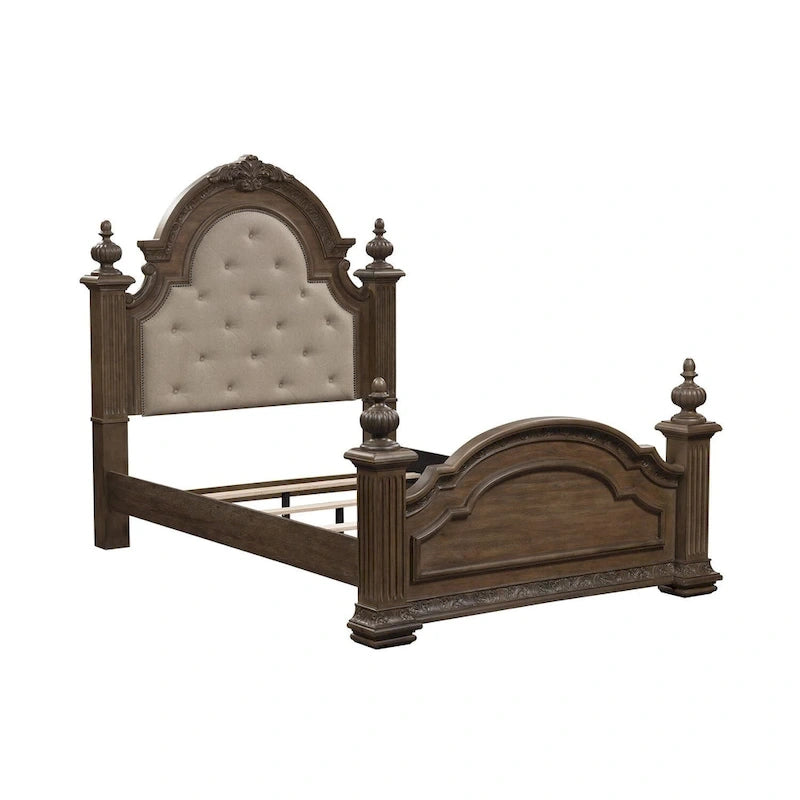 Himmelbett mit Kastanien-Finish