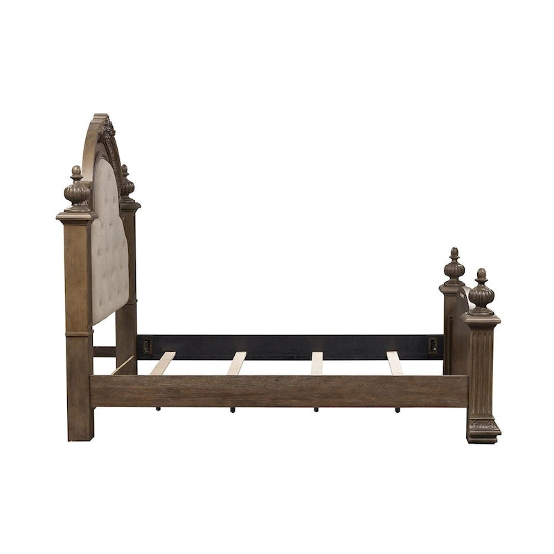 Himmelbett mit Kastanien-Finish