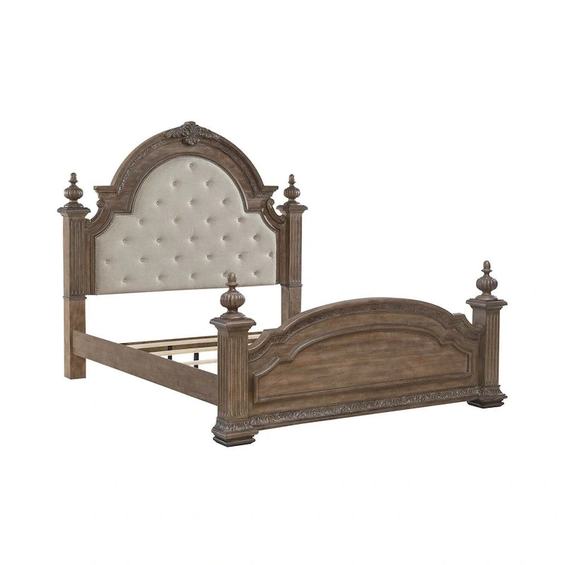 Himmelbett mit Kastanien-Finish