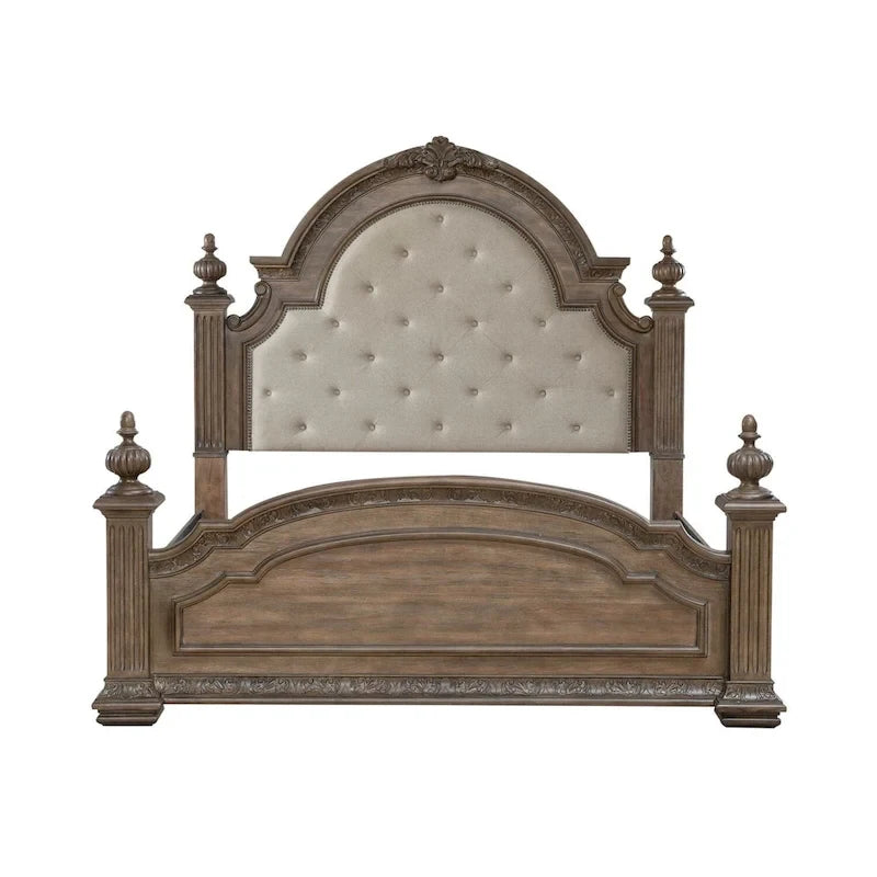 Himmelbett mit Kastanien-Finish
