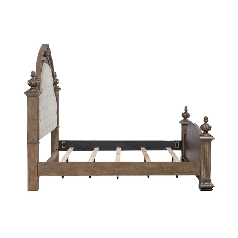 Himmelbett mit Kastanien-Finish
