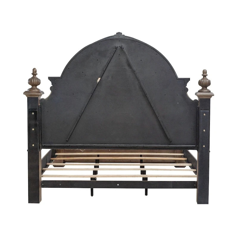 Himmelbett mit Kastanien-Finish