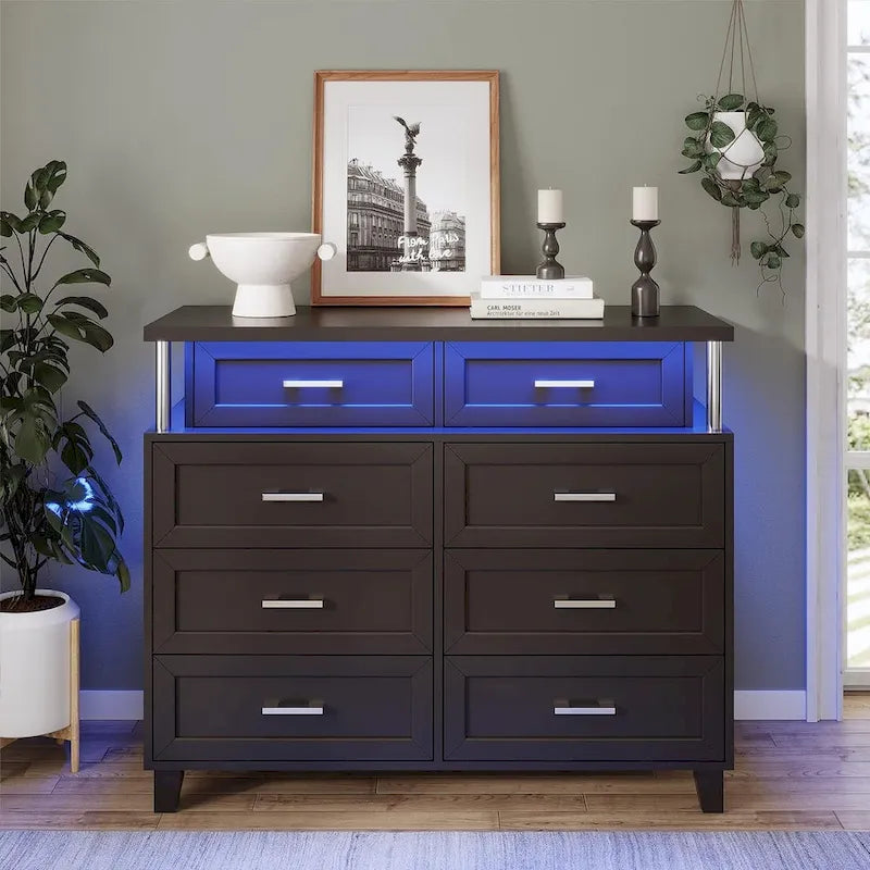 Dresser for Bedroom with 8 Drawer Dresser, Chests of Drawers