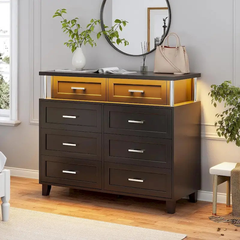 Dresser for Bedroom with 8 Drawer Dresser, Chests of Drawers