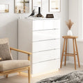 31.5 High Gloss Chest With Light Chest w/5 Drawers&Spacious Tabletop
