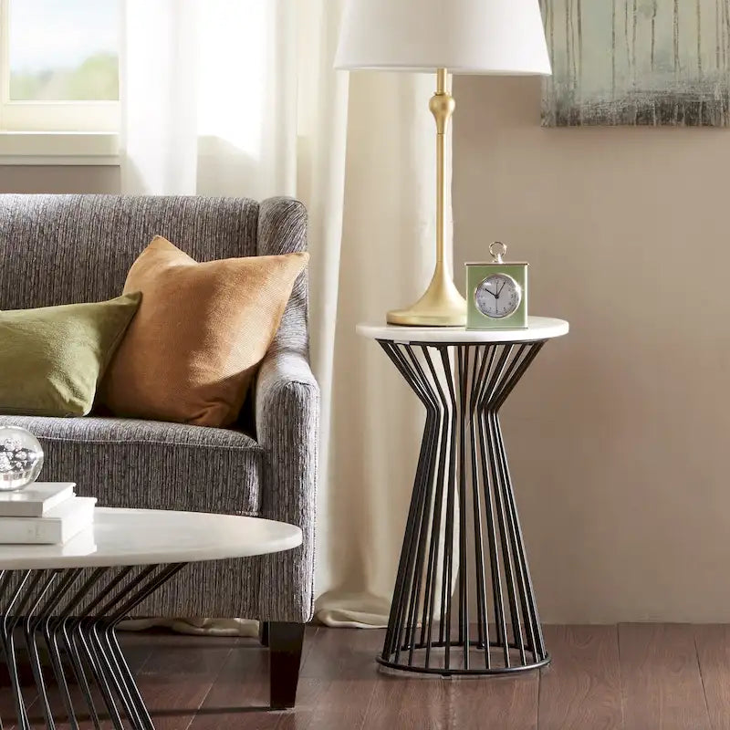 Keaton White and Black Pedestal
