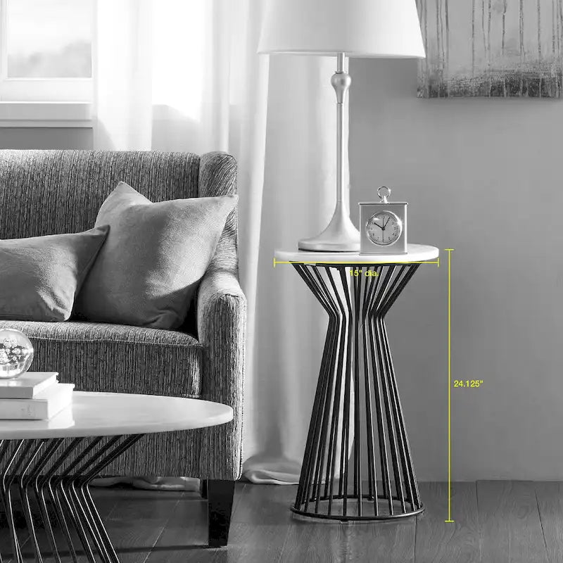 Keaton White and Black Pedestal