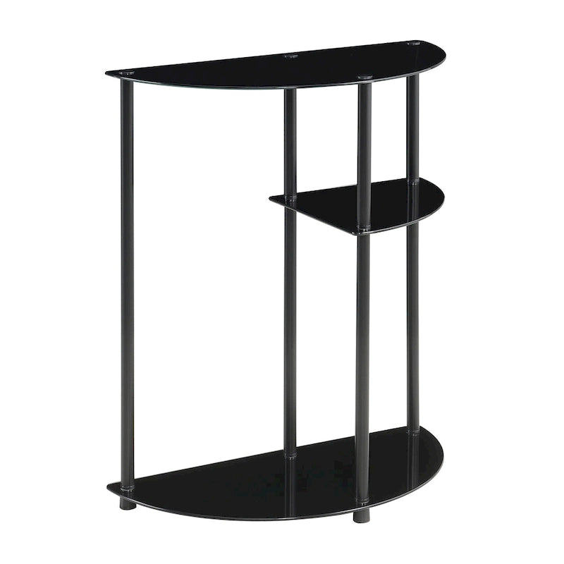 Classic Glass 3 Tier Display Entryway Hall Table