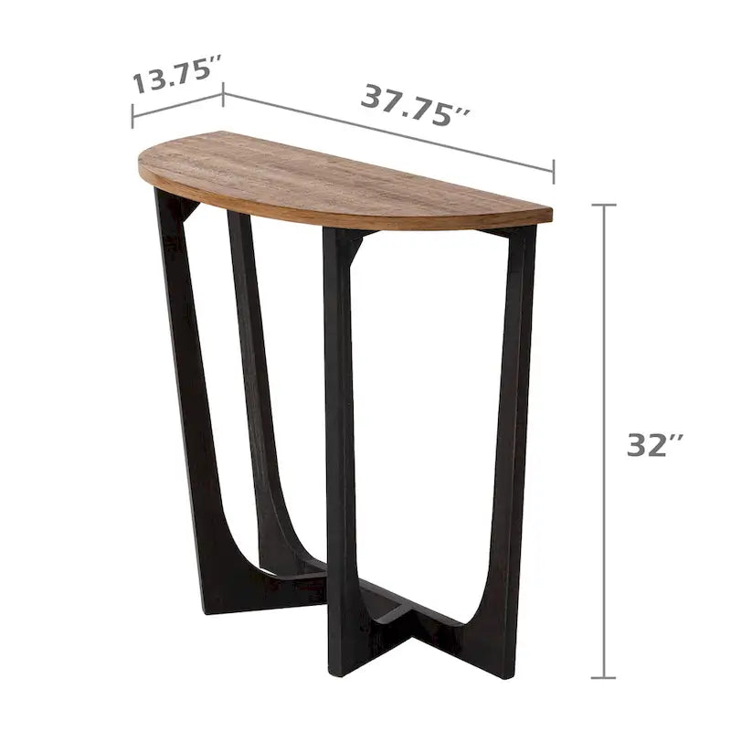 Tavolino laterale rotondo rustico in stile farmhouse con ripiano inferiore - stile country francese