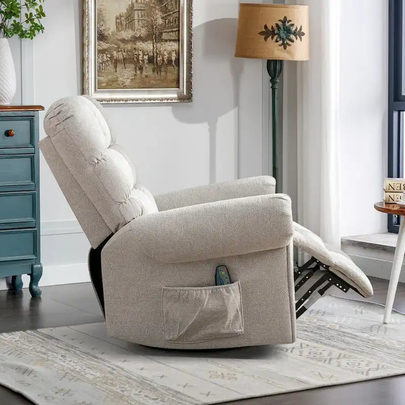 Oversized Rocker Manual Overstuffed Swivel Recliners for Big Man