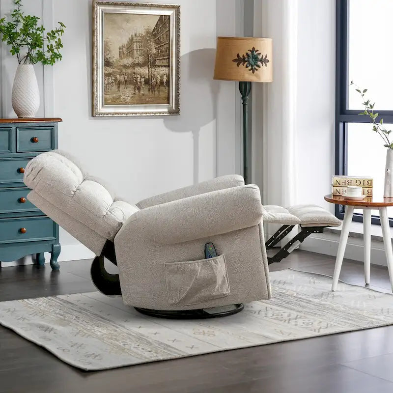Oversized Rocker Manual Overstuffed Swivel Recliners for Big Man