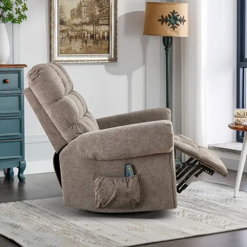 Oversized Rocker Manual Overstuffed Swivel Recliners for Big Man