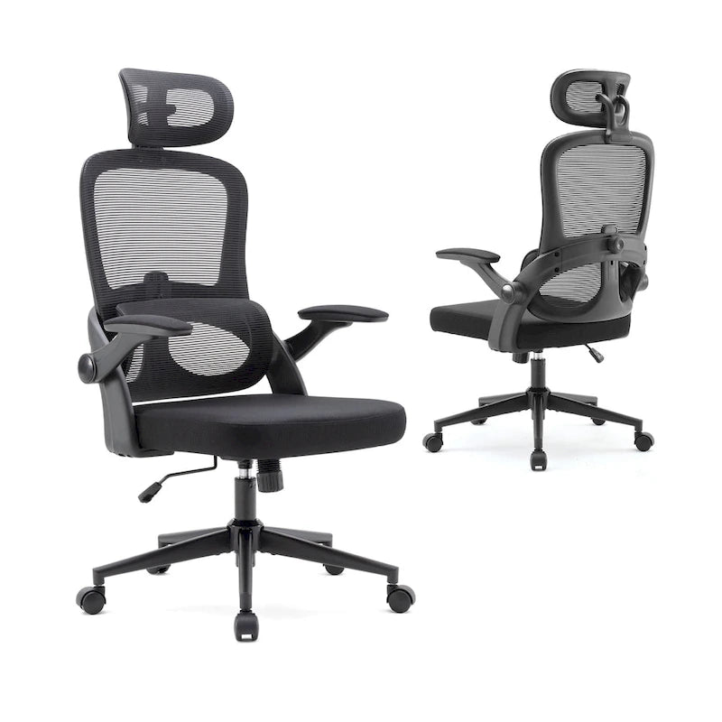 Cadeira de escritório ergonómica com encosto alto para pessoas grandes e altas
