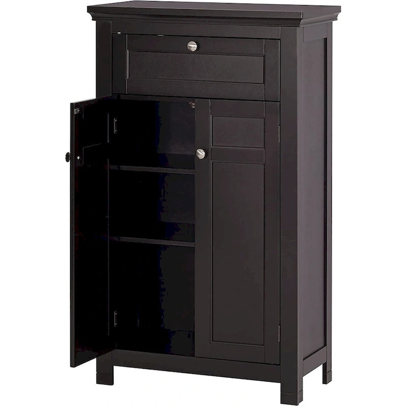 Freestanding Wooden Entryway Storage Cabinet with Doors