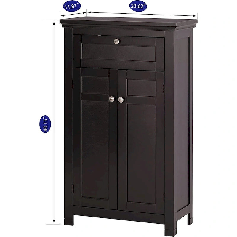 Freestanding Wooden Entryway Storage Cabinet with Doors