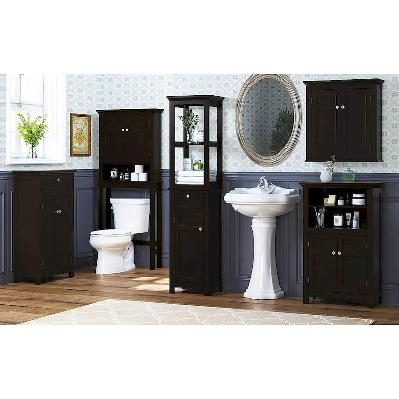 Mobiletto organizer da bagno con cassetto da posizionare sopra il WC