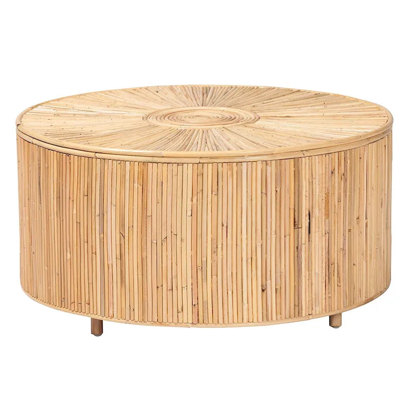 Miami Bohemian Light Honey Rattan Coffee Table