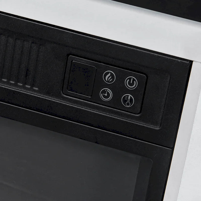 68-Zoll-Fernsehschrank im Landhausstil mit Schiebetüren im Scheunenstil, Elektrokamin mit 23 und Konsolentisch