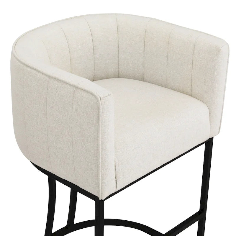 Moderne Barhocker mit niedriger Rückenlehne und Sitzhöhe für Tresen, Metallgestell