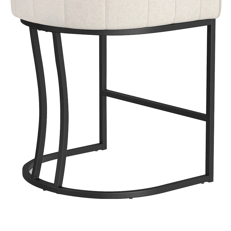 Moderne Barhocker mit niedriger Rückenlehne und Sitzhöhe für Tresen, Metallgestell