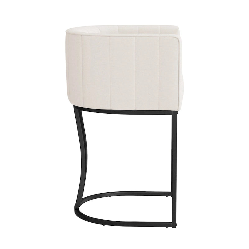 Moderne Barhocker mit niedriger Rückenlehne und Sitzhöhe für Tresen, Metallgestell