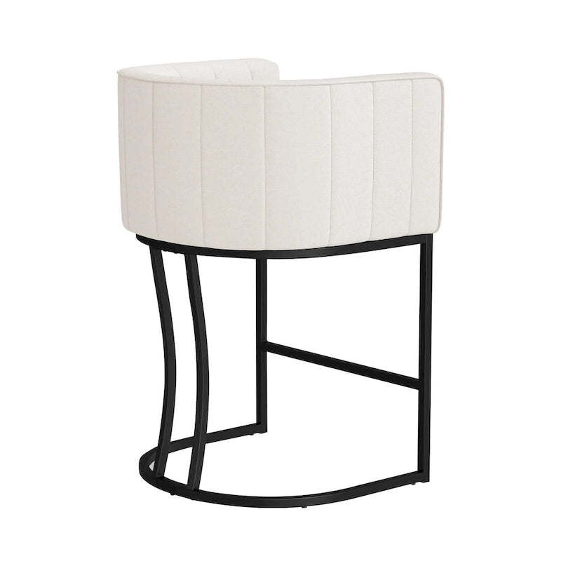 Moderne Barhocker mit niedriger Rückenlehne und Sitzhöhe für Tresen, Metallgestell