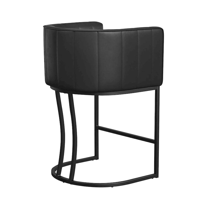 Moderne Barhocker mit niedriger Rückenlehne und Sitzhöhe für Tresen, Metallgestell