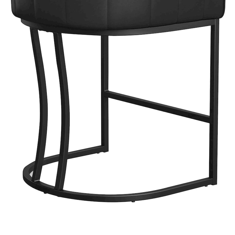 Moderne Barhocker mit niedriger Rückenlehne und Sitzhöhe für Tresen, Metallgestell