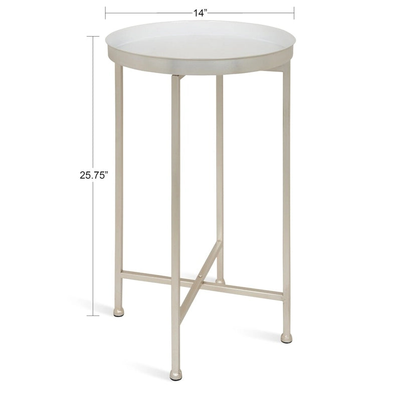 Round Metal Foldable Tray Table