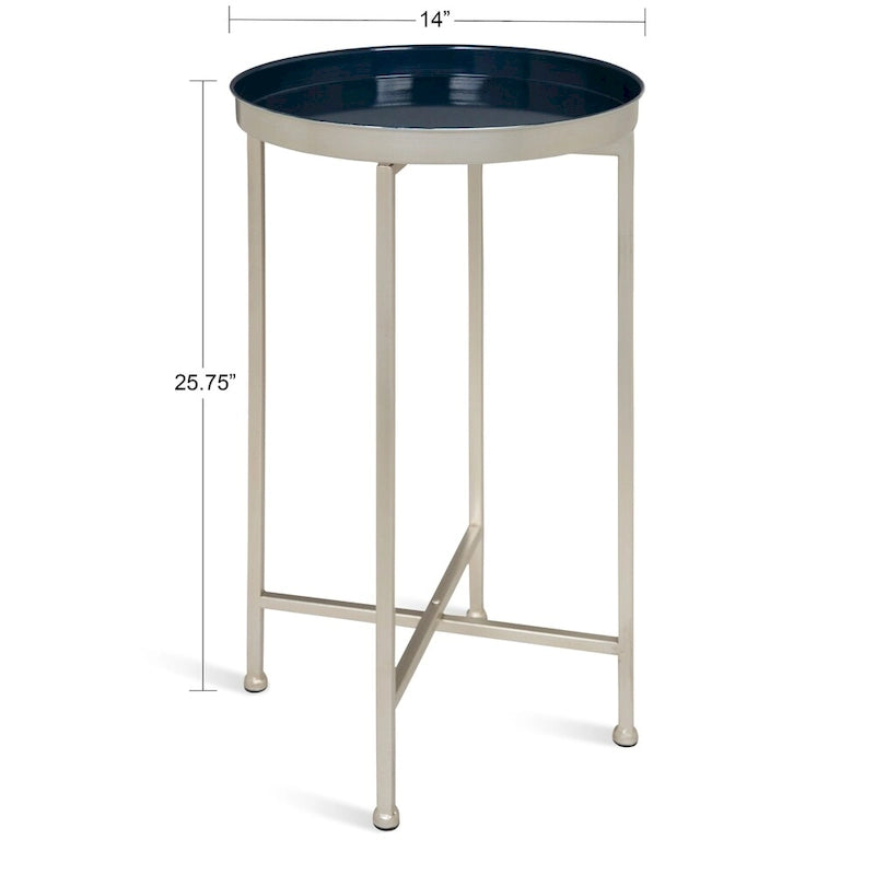 Round Metal Foldable Tray Table