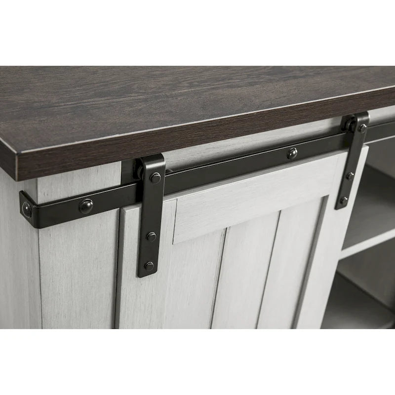 Opbergkast met schuifdeur in schuurstijl - 32 in. breed