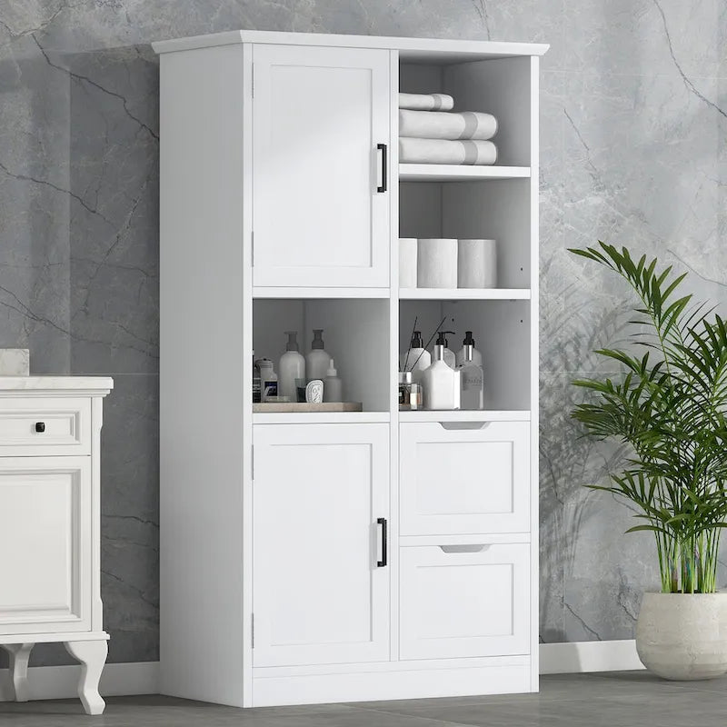 Mobile contenitore da bagno con ante e cassetti