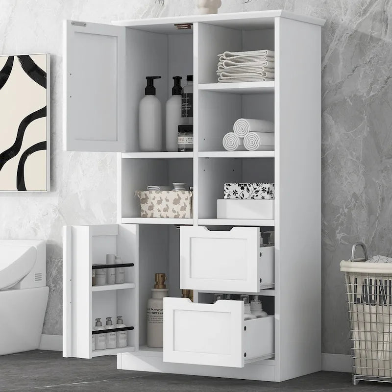Mobile contenitore da bagno con ante e cassetti