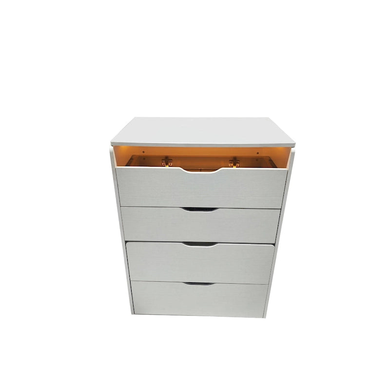 3 in 1 Vanity Desk with Plip Top Mirror,Small Make Up Vanity Set with Visible Glass Desktop,3 Drawers,Cushioned Tool